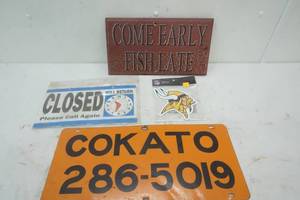 Open Closed Sign, Viking Decal, Fishing Sign