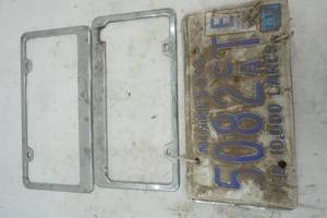 License plate covers and old plates