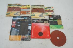 3M new and used sandpaper and small blaster discs