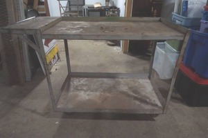 Two Shelf Workbench on wheels