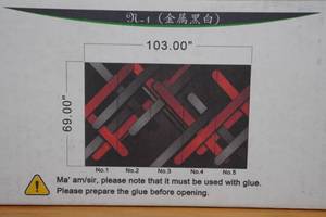 lot 11 image: Red Black Metal 3D Wall Mural Wallpaper 69x103