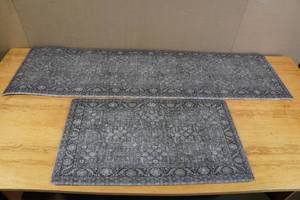 lot 41 image: 2-Pack Anti-Fatigue Kitchen Mats -Gray 29x17.3 & 47x17.3