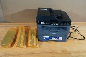lot 85 image: Brother Wireless Monochromatic Laser Printer with Toner Cartridges