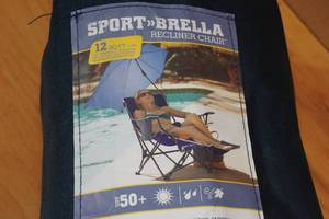 lot 91 image: SportBrella Recliner Chair with Umbrella