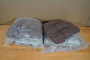 lot 100 image: 4-Pack Non-Slip Chair Cushions -Brown