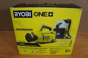lot 140 image: Ryobi One 1-Gallon 18V Electrostatic Sprayer