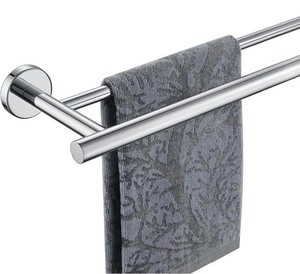 lot 44 image: JDQ Double Bath Towel Bar 36 -Chrome