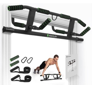 lot 49 image: Multi-Grip Pull Up Bar -Matte Black