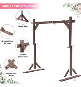 lot 53 image: Wooden Wedding Arch 7.48 Square