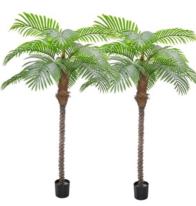 lot 77 image: 2-Pack AnTing 6.5 Artificial Palm Trees