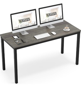 lot 81 image: Teraves Computer DeskDining Table -Black Oak