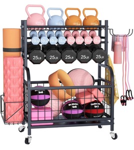 lot 84 image: Azheruol IndoorOutdoor Home Gym Storage Rack