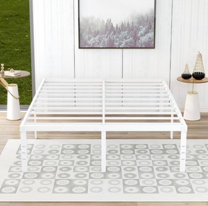 lot 113 image: Alazyhome 18 Heavy Duty Metal Queen Bed Platform