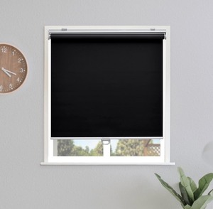 lot 115 image: Sunoff Black Roller Shades 48x72 Black