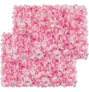 lot 117 image: Flower Wall Panel Set 12-Piece Pink