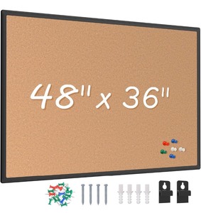 lot 134 image: Board2By Aluminum Frame Cork Board 48x36