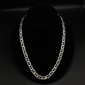 BRAND NEW Anchor Mariner Link Chain Sterling Silver Necklace - 61.53 Grams