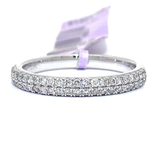 0.30 Carat Diamond Pave Double Row Ring in White Gold Kohls Retail Value $1,475