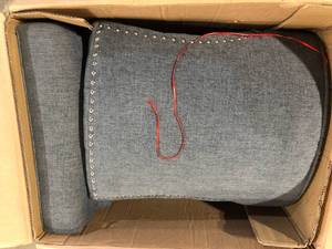 StyleWell Bakerford Charcoal Gray Upholstered Dining Chair with Tufted Back (Set of 2)    Customer Returns See Pictures