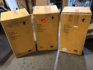 Lot of StyleWell Walnut Brown Finish Backless Saddle Counter Stools (Set of 2) Customer Returns See Pictures