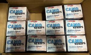 lot 65 image: American White Cross BluePink Camo Bandages 11 boxes