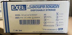 lot 38 image: Exel Secure Touch Disposable Syringe with Safety Needle