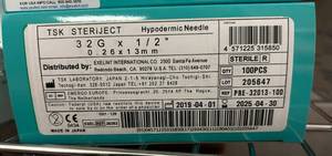 lot 37 image: TSK SteriJect Hypodermic Needles 32G x 12 Lot of 1