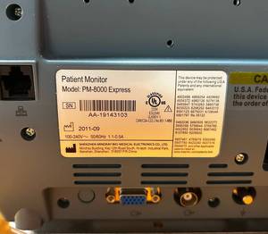 lot 25 image: Mindray PM-8000 Express Patient Monitor