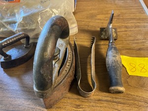 Irons, tongs, tenderizer, deadbolt