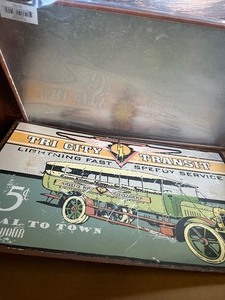 Antique sign, El Zagel flags