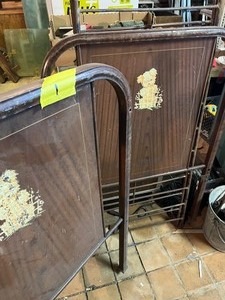 Vintage metal baby crib
