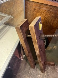 Vintage wood vise
