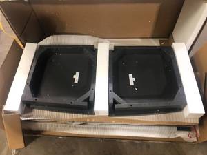 StyleWell Cedarville Charcoal Black Wood Counter Stools with Cross Back (Set of 2) Customer Returns See Pictures
