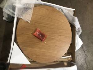 Natural Oak Round Bar Table by Noble House   Customer Returns See Pictures