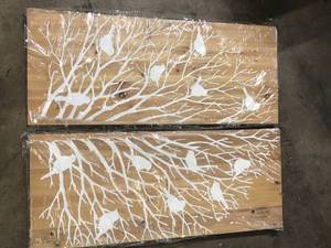 Home Decorators Collection Wooden Tree with Birds Wall Art (Set of 2) Customer Returns See Pictures