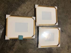 Calter 16 in. x 20 in. Matted to 8 in. x 10 in. Gold Picture Frame (Set of 3) by Kate and Laurel  Customer Returns See Pictures
