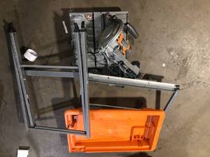 RIDGID 9-Amp 7 in. Blade Corded Wet Tile Saw with Stand For Parts Customer Returns See Pictures