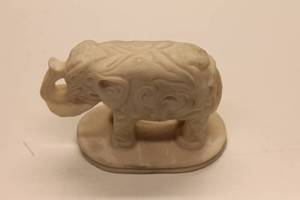 lot 19 image: Carved Stone Elephant