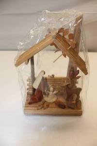 lot 56 image: Beautiful Wood Nativity Scene in Original Packaging and Box