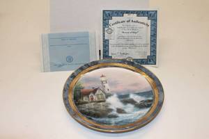 lot 57 image: Authenticated Bradford Exchange First Issue in Thomas Kinkades Seaside Memories Collection Limited Edition in Original Box