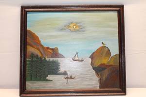 lot 148 image: Hand-painted Art Print