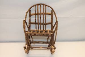 lot 156 image: Child-size Bentwood Twig Rocking Chair