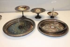 lot 160 image: Lot of 6 Silver-plated Serving Dishes