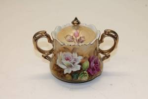 lot 181 image: Lefton China Hand Painted Sugar Bowl