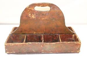 lot 186 image: Antique Wooden Milk Delivery Carrier
