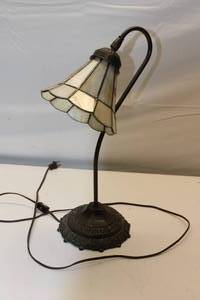 lot 190 image: Lamp with Abalone Shell Lamp Shade