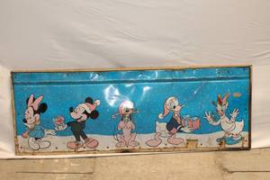 lot 200 image: Disney Characters Tin on Wood