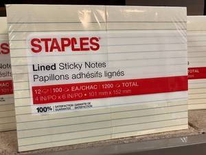 Large Lined Sticky Notes