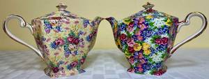 lot 18 image: Royal Winton Grimwades LTD. 1995 Julia and Welbach Chintz Teapots Made in England
