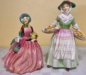 lot 7 image: Royal Doulton HN1712 Daffy Down Dilly and Honey HN 1909 Figurines